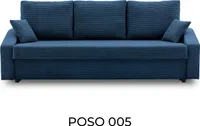 Couch mit schlaffunktion Schlafcouch mit Bettkasten DORMA 221x92cm Dunkelblau