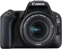 Canon EOS 200D + EF-S 18-55mm f/3.5-5.6 III, 24,2 MP, 6000 x 4000 Pixel, CMOS, Full HD, Touchscreen, Schwarz