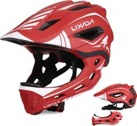 Kask rowerowy Lixada Kask dziecięcy Fullface Zdejmowany Kask dziecięcy Unisex 52-58 cm Ze zdejmowaną osłoną podbródka Kask wewnętrzny na rower, deskorolkę