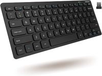 Kleine kabellose Tastatur - ergonomische und komfortable Computertastatur - kompakte Tastatur