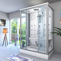 Dusche Duschkabine D27-EH-EA Duschtempel Sauna 140x90 cm OHNE 2K Scheiben Versiegelung