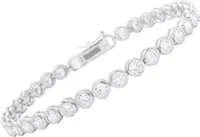 Zierliches Silberarmband mit Zirkoniasteinen SB0040