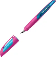 Schulfüller mit Anfänger-Feder L - STABILO EASYbuddy FRESH EDITION in pink/hellblau - Schreibfarbe blau (löschbar) - Einzelstift - inklusive Patrone