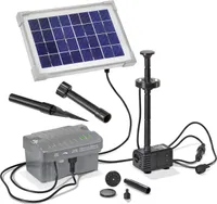 esotec Solar Teichpumpen-Set PALERMO 5/330 mit Akku-Box und LED-Lichtring 101775