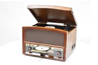 Reflexion HIF1937 / Retro-HiFi Anlage im Echtholzgehäuse mit Platten-/Kassettenspieler, CD/MP3, UKW/MW Stereoradio & Encoding-Funktion