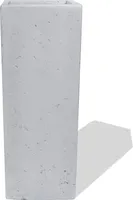KÖHKO® Blumenkübel aus Fiberglas Pflanzkübel Blumentopf 20x20x52 cm Elfenbeinfarben Säuletopf