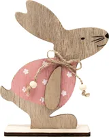 Oblique Unique Holz Hase Aufsteller Deko Osterhase Osterdekoration Tischdeko Deko Figur für Ostern - rosa