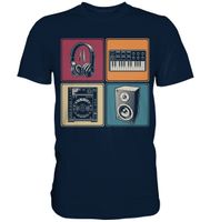 Modular Synthesizer Analog Kopfhörer DJ Musiker T-Shirt – Navy / M