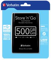 Verbatim Store `n` Go Portable - Festplatte - 500 GB - extern ( tragbar ) - USB 3.0 - 5400 rpm