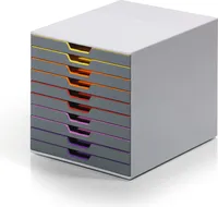 DURABLE Pojemnik z szufladami VARICOLOR® 10, Wielokolorowy, 761027