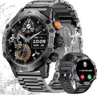 Smartwatch für Herren, 1,53 Zoll Touchscreen & Sprachassistent, IP68/5ATM Wasserdicht 100+ Sportmodi Fitness Watch, mit 24/7 Herzfrequenz/ SpO2/Schlafüberwachung, für iOS/Android