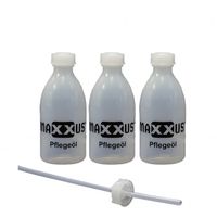 MAXXUS Silikonöl - für Laufband, 3 x 50ml Flasche, inklusive Applikator, 100% aus Silikon, Farblos, Geruchsfrei und Fettfrei- Schmiermittel, Fitnessgeräte, Sportgeräte