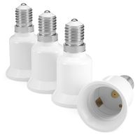 Flexible Medium Lampensockel Adapter,2 Packs DiCUNO E27 Glühbirne Einstellbare Verlängerung Lampenfassung Konverter
