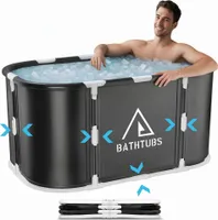 Tragbare Faltbare Badewanne,Separate Familie Badezimmer SPA Wanne,Effiziente Aufrechterhaltung der Temperatur,Ideal für Hot Bath Ice Bath 41x23x19Inch