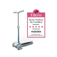 HUDORA Tri-Scooter, blue - Faltbar & Höhenverstellbar - Tretroller für Kinder - bis zu 100kg