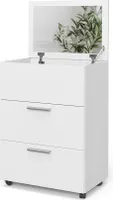 Vicco Toaletní stolek Hanna, 65.8 cm se 2 zásuvkami, Bílá