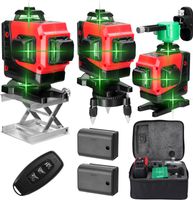 4D Laser Level 16 Lines Grünes 360º Rotary Automatische Kreuzlinienlaser mit 3°-Selbstnivellierungsfunktion, Nivellierwerkzeug, omnidirektionaler Bodenwandaufkleber, vertikale horizontale schräge Linie mit Zieltafelplatte 4D Laser Level 16 Lines Grünes 360º Rotary Automatische Kreuzlinienlaser mit 3°-Selbstnivellierungsfunktion, Nivellierwerkzeug, omnidirektionaler Bodenwandaufkleber, vertikale horizontale schräge Linie mit Zieltafelplatte