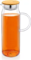 Wilmax England Glaskrug mit Bambusdeckel, 1500 ml, WL-888208/A