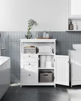 VASAGLE Badkommode Badezimmerschrank, mit 3 Schubladen, verstellbare Ablage