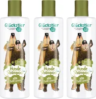 GLÜCKSTIER Hundeshampoo Universal 3x 250 ml Fell Fellpflege alle Felltypen vegan
