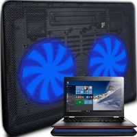 Laptop Kühler Ständer Notebook 12-15” Auflage 2x LED Lüfter USB-Stromversorgung Cooler Notebookkühler Laptopständer Kühlunterlage Cooling Pad Retoo