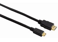 Hama HDMI 1.3 Connecting Cable Plug Type A - Plug Type C (Mini), 2m, 2 m, HDMI Type A (Standard), HDMI Type A (Standard), 10,2 Gbit/s, Schwarz