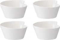 Villeroy & Boch NewWave sada 4 dezertných misiek 13,5 cm 350 ml biely porcelán