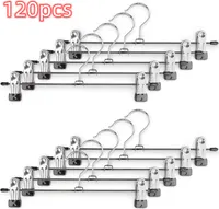 120 Stück Kleiderbügel Clip,Klammerbügel Metall,Anti-Rutsch Hosenbügel Metall Kleiderbügel Rockbügel