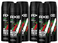 AXE Bodyspray Africa 6x 150ml Deospray Deodorant Männerdeo Deo für Herren Männer Men ohne Aluminium