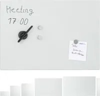 relaxdays Glass Magnet Board White