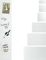 relaxdays Glass Magnet Board White
