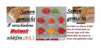 40x Schärfste Chili der Welt Mix Gemüse Pflanzen - Samen A106