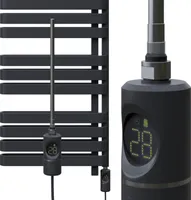 Elektro Heizstab Heizlanze Heizelement zum Nachrüsten für Badheizkörper Patrone Digital Display Anthrazit 600W