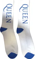 Queen - Ponožky pre mužov/dámy unisex RO12181 (40,5 EU - 45,5 EU) (biela/modrá)