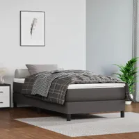 Postel Grey 80x200 cm Imitace kůže