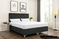 VELAR Boxspringbett mit bettkasten "SEVILLA", 160 cm, Dunkelgrau
