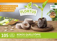 Kokos Quelltöpfe 36 mm | Kokos Quelltöpfe von FLORTUS, Menge (Stück):105 Stück