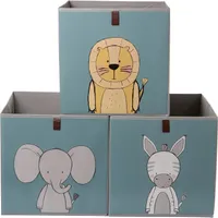 3er Set Aufbewahrungsboxen, Kallax Boxen, Spielzeugkiste für Kallax Regal, 33x33x33 cm, abwaschbar, Mint