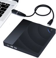 Externes DVD/CD Laufwerk, Tragbar DVD/CD Brenner Extern with USB 3.0&Type-C, Super Plug and Play Externes CD Laufwerk für Laptop, Desktop, Mac, iOS, Windows10/8/7/XP/Linux