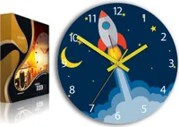 ModernClock, wanduhr, Silent Wanduhr, Wanduhr für Kinder, Rakete 30cm