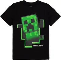 Minecraft - "Creeper Inside" T-Shirt für Kinder NS6915 (158-164) (Schwarz)