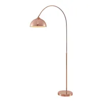 Lindby Bogenlampe Lennart, kupfer, höhenverstellbar, E27