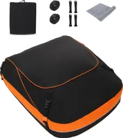 samochodowy box dachowy 425L, składana przenośna torba dachowa 102x90x45cm, wodoodporna tkanina Oxford 900D, torba na bagażnik dachowy do podróży i transportu bagażu, czarna