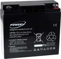 Powery Blei-Gel Akku UP20-12 12V 20Ah (ersetzt auch 18Ah)