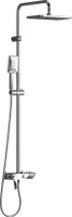 Mai & Mai Duschsystem4 Silber mit Hand- und Kopfbrause Regendusche Duscharmatur mit Wandhalterungs-Set