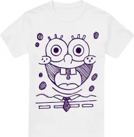 SpongeBob SquarePants - "Grin" T-Shirt für Herren TV6462 (S) (Weiß)