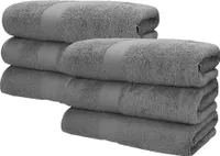 Betz 6 Stück Saunatücher 70 x 200 cm PREMIUM 100% Baumwolle Badetuch Liegetuch Strandtuch   Farbe: anthrazit