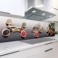 Küchenrückwand Pfeffer-Vielfalt 60 x 200 cm, robuste ABS-Kunststoff Platte Monolith mit Direktdruck