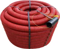 40mm 25m 50m Unterirdisches Wellrohr Rot Leerrohr Elektrorohr Erde