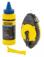STANLEY 0-47-465 PowerWinder Schlagschnur Set Senklot blaue Kreide u. Schnurwasserwaage